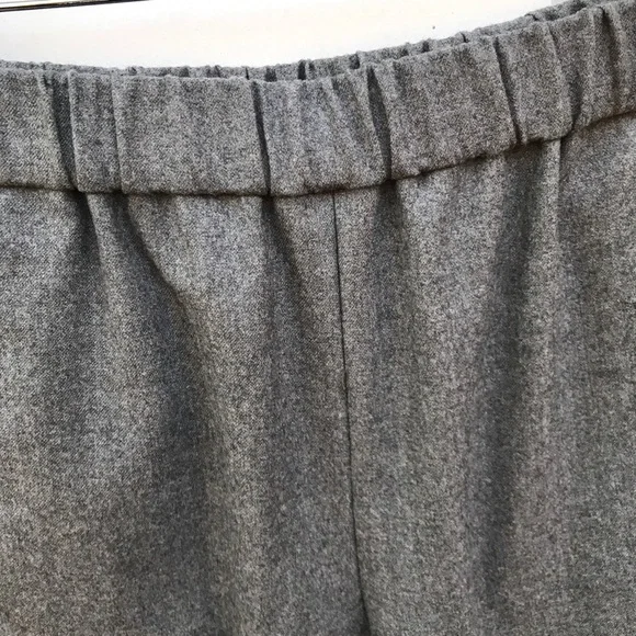 Theory Thorene Soft Wool Flannel Jogger Pants Straight Leg